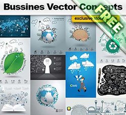 信息数据图表：Business Vector Concepts